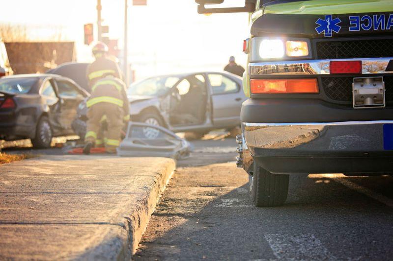 Ambulance rescue after Plymouth car crash